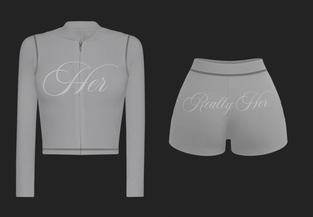 “REALLY HER” SET *grey*