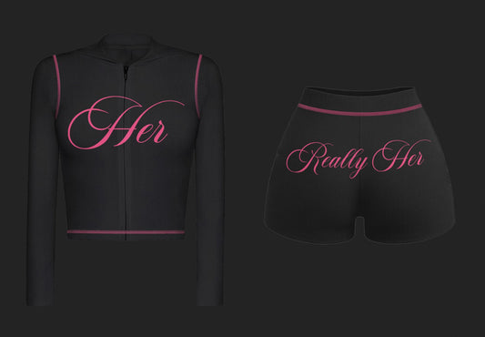 “REALLY HER” SET *black*